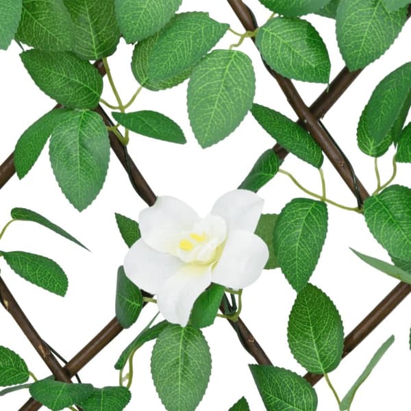 espalier med kunstig vedbend 186x30 cm udvidelig grøn