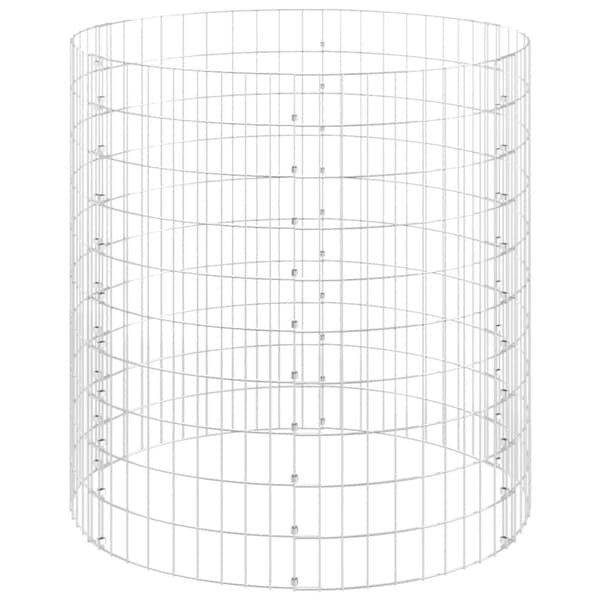gabionsøjle Ø100x100 cm galvaniseret stål rund