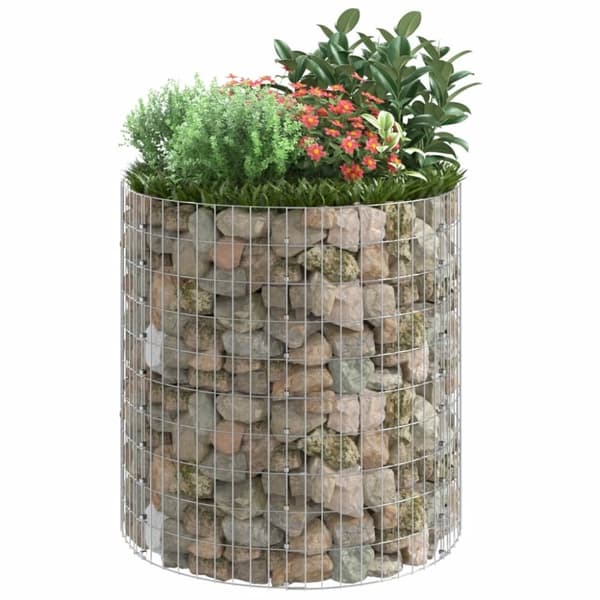 gabionsøjle Ø100x100 cm galvaniseret stål rund