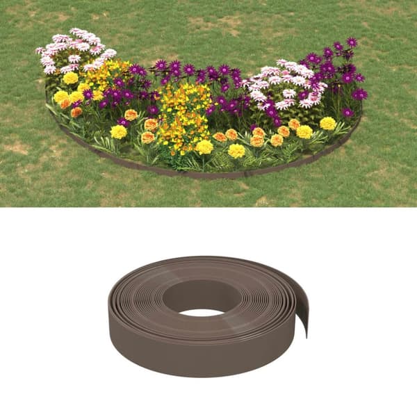 Rabattkant brun 10 m 10 cm polyeten