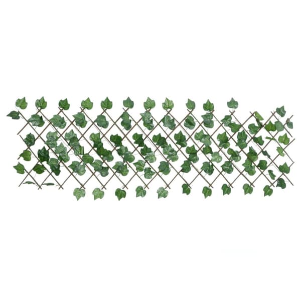 Säleikkö tekoviininlehti laajennettava vihreä 190x60 cm