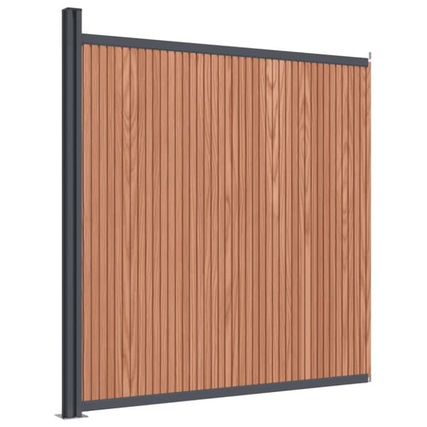 hegnspanel 173x186 cm WPC brun