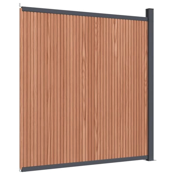 hegnspanel 173x186 cm WPC brun