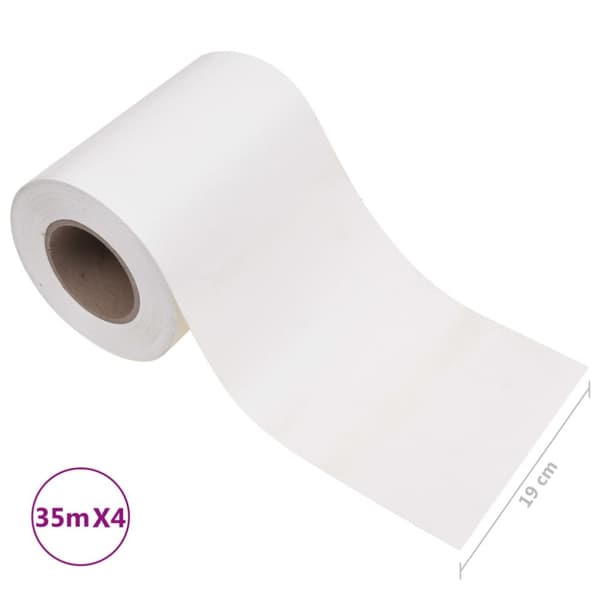haveskærm 35x0,19 m 4 stk. PVC hvid