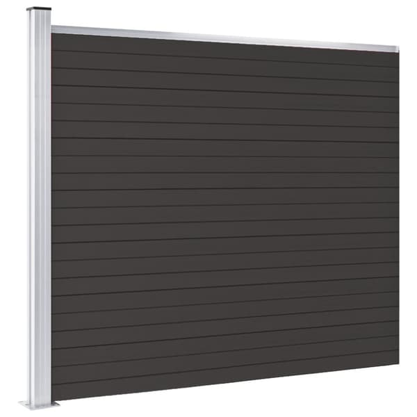 hegnspanel 175x146 cm WPC sort