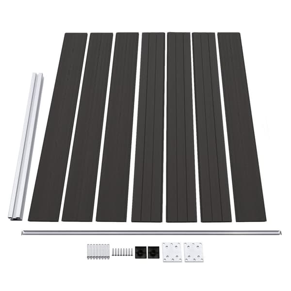hegnspanel 175x146 cm WPC sort
