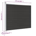Miniatyrbillede 9 af 9: hegnspanel 175x146 cm WPC sort