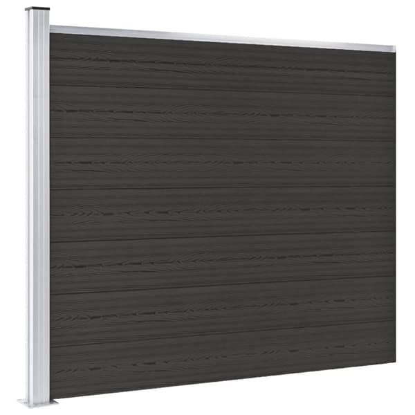hegnspanel 175x146 cm WPC sort
