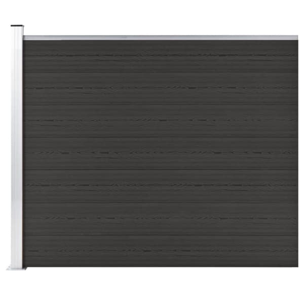 hegnspanel 175x146 cm WPC sort