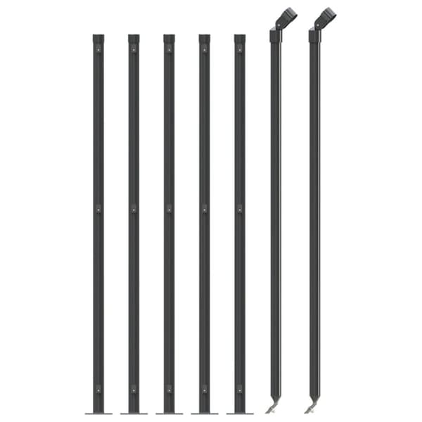 trådhegn med flange 0,8x10 m antracitgrå