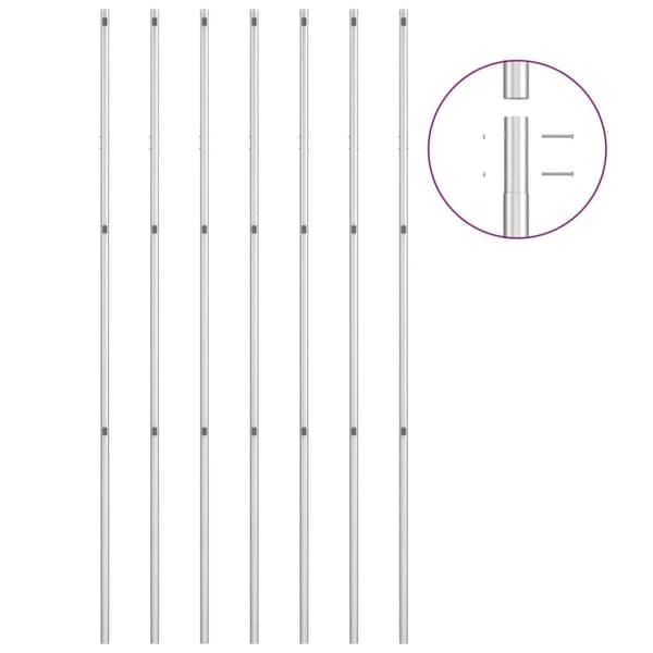 Gunnebostängsel med stolpar galvaniserat stål 15x1,5 m silver