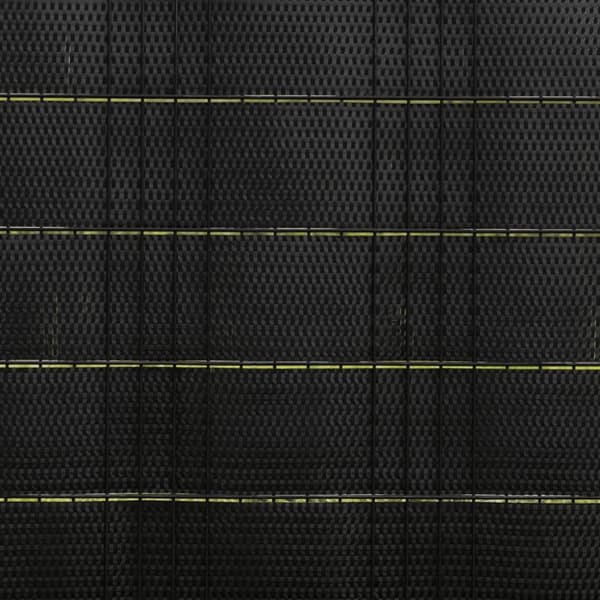 Parvekesuojat 10 kpl musta 255x19 cm polyrottinki