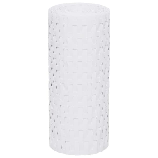 altanafskærmninger 5 stk. 255x19 cm polyrattan hvid