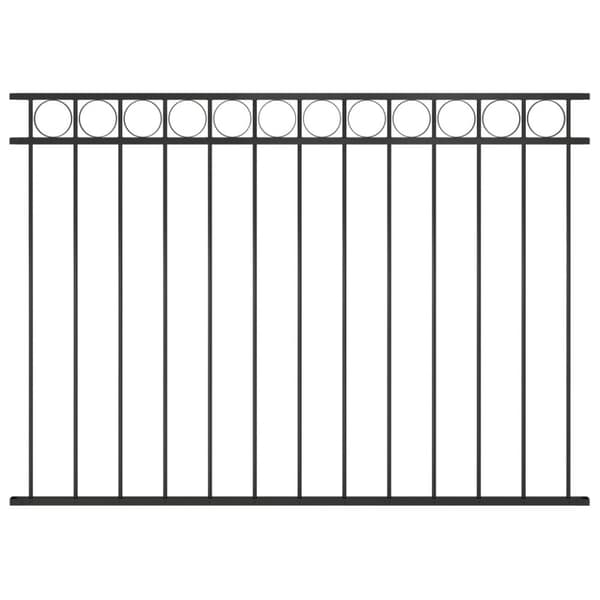 hegnspanel 1,7x1,2 m stål sort