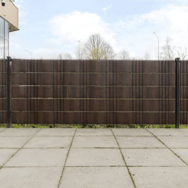 altanafskærmninger 5 stk. 255x19 cm polyrattan brun og sort