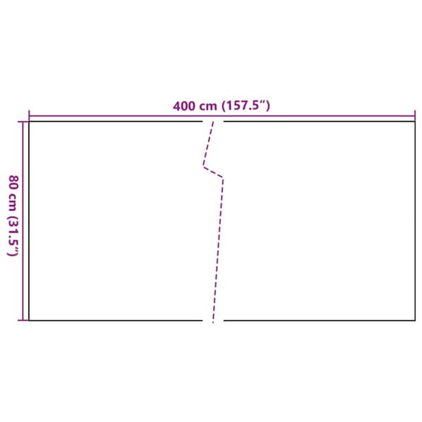 altanafskærmning 400x80 cm polyrattan hvid