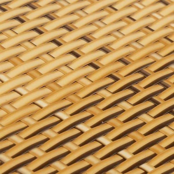 altanafskærmning 400x80 cm polyrattan lysebrun