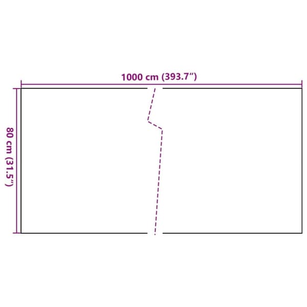 altanafskærmning 1000x80 cm polyrattan hvid