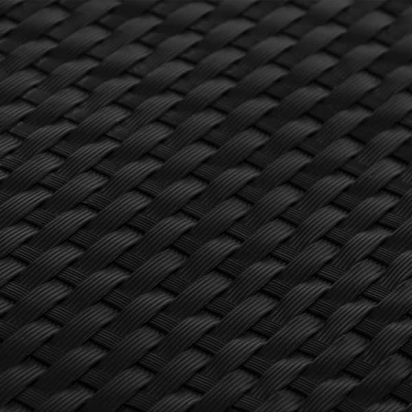 altanafskærmning 400x80 cm polyrattan sort