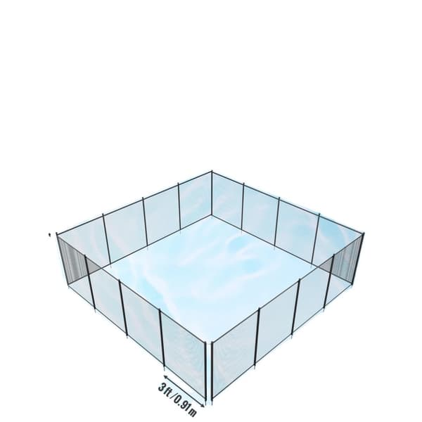 Poolstängsel, Avtagbar Barnsäkerhet, Skyddar Barn och Husdjur, 4x48FT