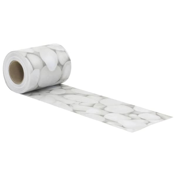 haveafskærmning 35x0,19 m PVC marmorgrus grå