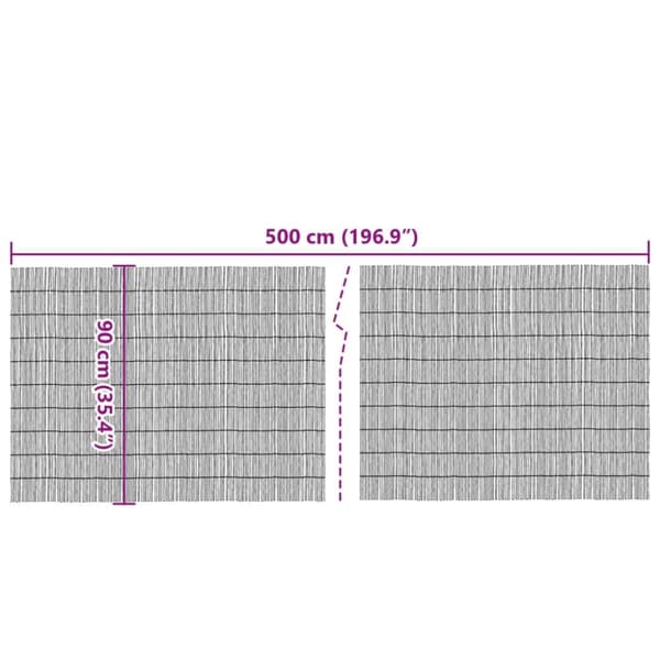 havehegn 500x90 cm siv