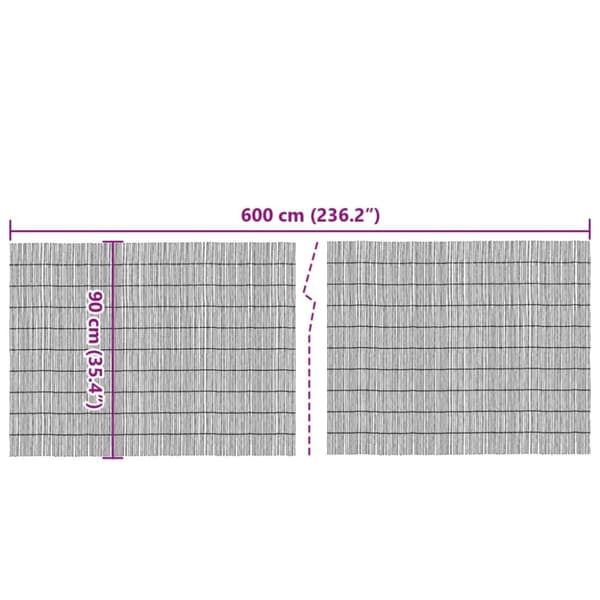 havehegn 600x90 cm siv