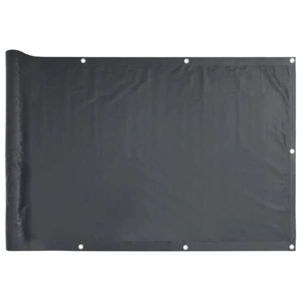 Insynsskydd för balkong antracit 400x120 cm PVC