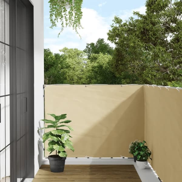 Insynsskydd för balkong gräddvit 500x120 cm PVC