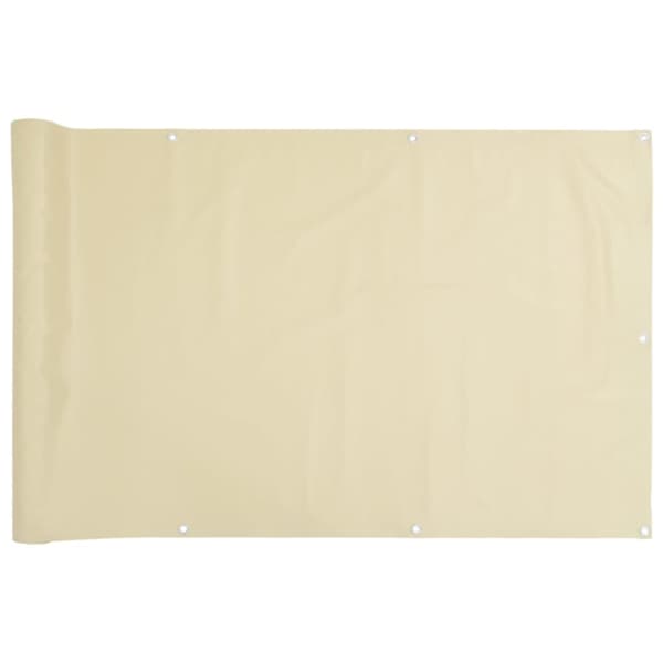 altanafskærmning 400x90 cm PVC cremefarvet