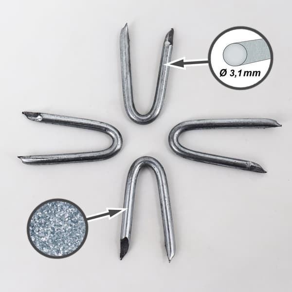 8 kg Aidan niitit U-muotoiset niitit Riista-aita Metsäaita Aita