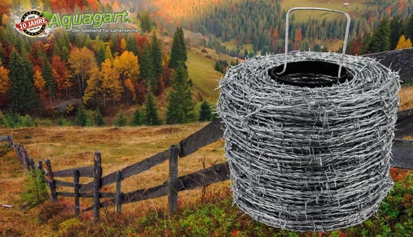 350 m Piikkilanka galvanoitu 1,6/1,7 mm riista-aitaukseen Metsäaita Solmittu aita