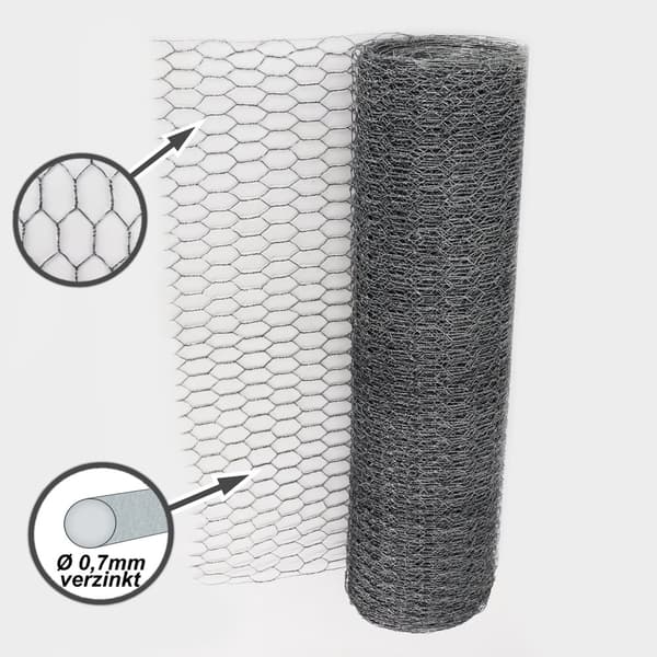 20 m Kuusikulmainen verkko Kana-aita Kanilanka Kanin ristikko Jäniksen lanka 50 cm