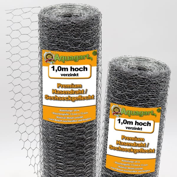 200 m Sekskantet net Kyllingehegn Kanintråd Kaningitter Haretråd 100 cm