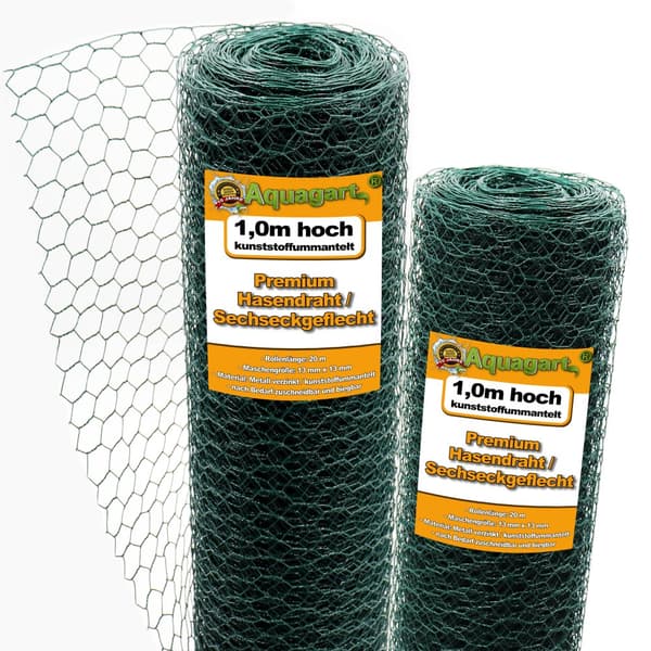 60 m Sekskantet net Kyllingehegn Kanin wire Kanin gitter Grøn Hare wire 100 cm