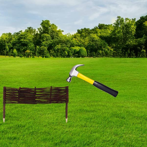 10 Bårder gjorda av pil 10x50 cm I Blomrabattkant / Pilstaket till kantrabatter Gräsmattkant
