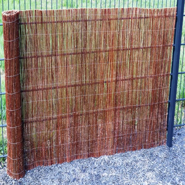 Aquagart Pilemåtte 45 m x 80 cm I Privatlivsmåtte lavet af pil Naturlig privatskærm til haver