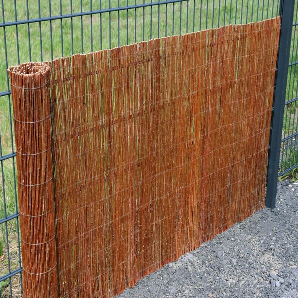 Aquagart Pilemåtte 45 m x 80 cm I Privatlivsmåtte lavet af pil Naturlig privatskærm til haver