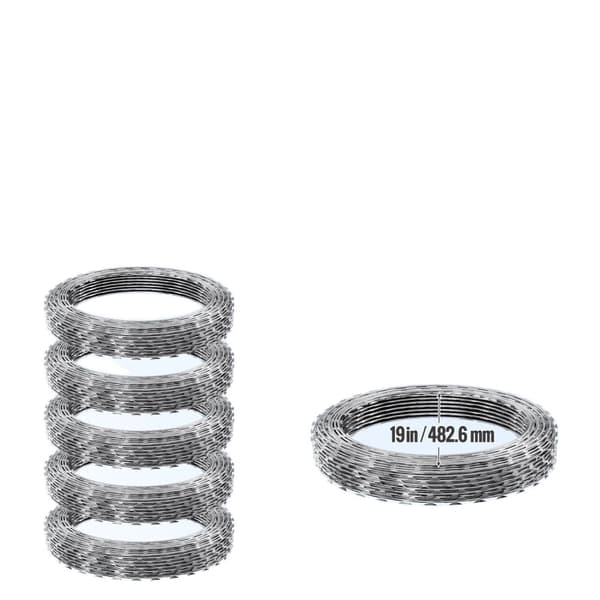 Razor Barbed Wire, 147 ft Täckning, Dubbel Spiral Design,SRBW7.5