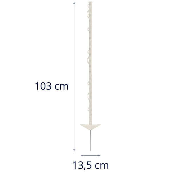 Wiesenfield - Stängselstolpar - 103 cm - Vita - 40 st.