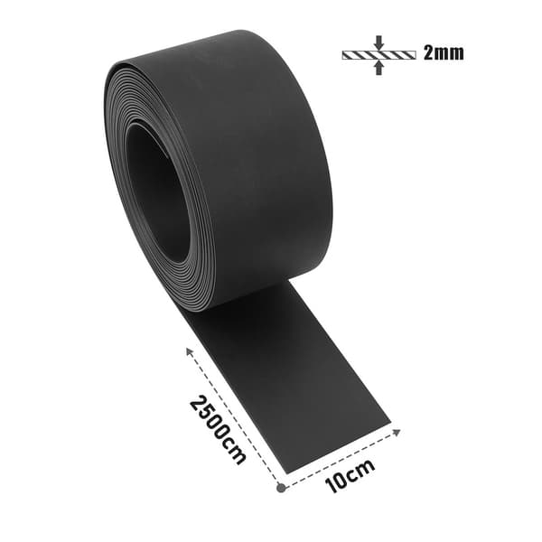 2500 x 10 x 0.2cm Gräsmattekant PE plastbäddkant Flexibel gräsmattekant Bäddkant Klippkant Rotspärr Svart