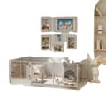 Miniatyrbillede 1 af 2: Pet Playpen, Holdbare Akrylpaneler, Alsidig Indendørs Design,180x120x61CM