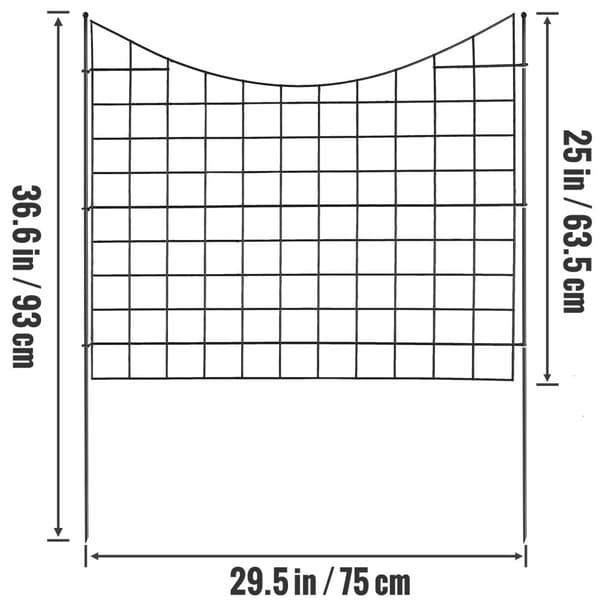 Puutarhan aita, Asennus ilman kaivamista, Eläinten este,38.5x29.5 in 5Pcs-a