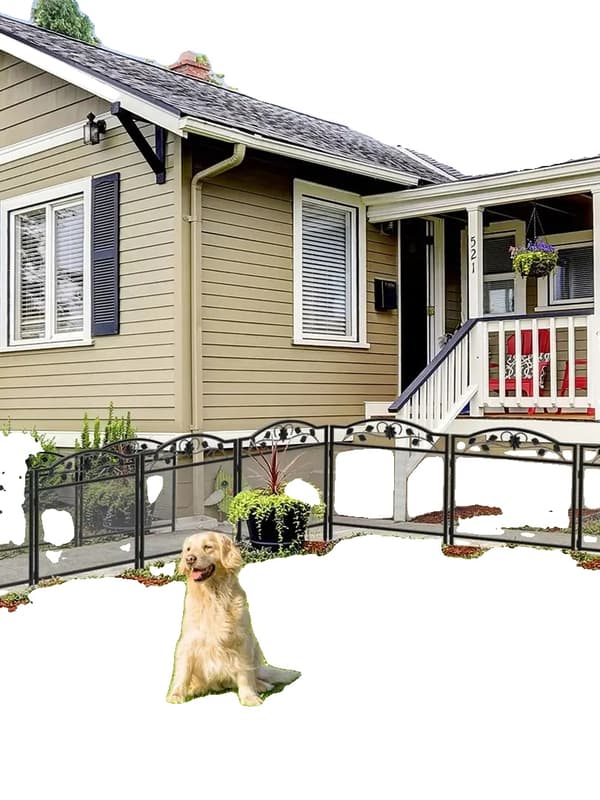 Metal Hundegitter, Kraftigt, Tilpasseligt 5-panel Design,Sort, XL (60x110cm)