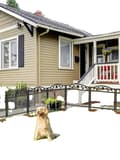 Miniatyrbillede 1 af 2: Metal Hundegitter, Kraftigt, Tilpasseligt 5-panel Design,Sort, XL (60x110cm)