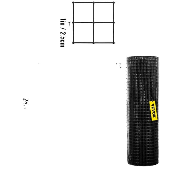 Svejset Trådhegn, 1"x1" Kvadratisk Maske, Holdbart 16 Gauge Stål,24 tommer x 100 fod
