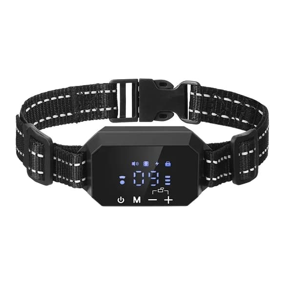 GPS Hundegitter, Justerbar Krave Størrelse 9-27 tommer, Kontrolområde 100-3300 ft, Bip Vibration Stød Tilstande,Sort GPS Hegn