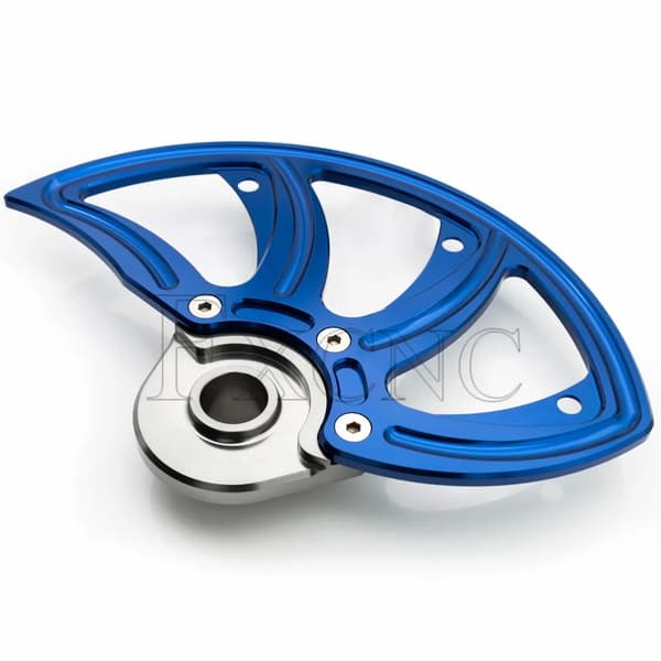 Bremse Disc Guard, CNC Bearbejdet, Front og Bag Beskyttelse, Blå Front