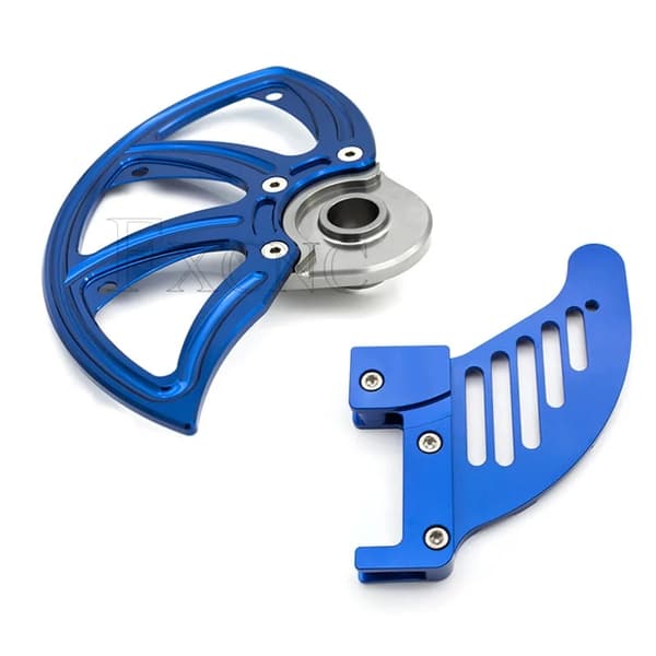 Bremse Disc Guard, CNC Bearbejdet, Front og Bag Beskyttelse, Blå Front