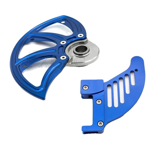 Bremse Disc Guard, CNC Bearbejdet, Front og Bag Beskyttelse, Blå Front Blue Front Rear
